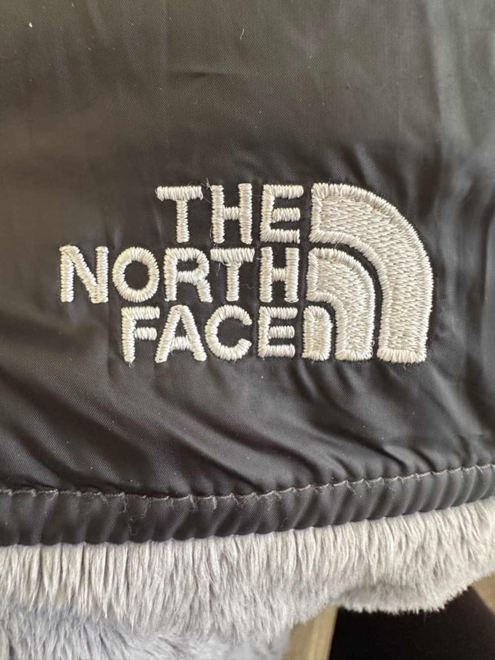 The North Face Gray and Black Fleece Hooded Jacket - Picture 3 of 9